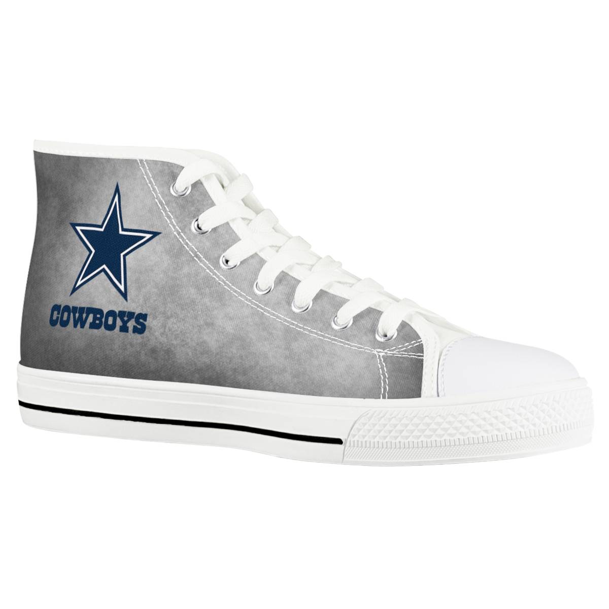 Women's Dallas Cowboys High Top Canvas Sneakers 005